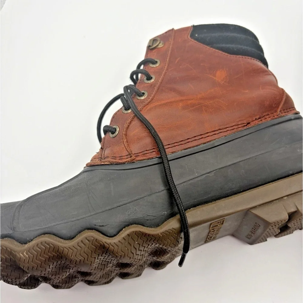 Sperry Top Sider Duck Boots Men 10M Waterproof Rubber Rugged Lace Up Snow Winter